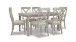 PARELLEN DINING TABLE SET WITH 6 CHAIRS