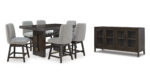 BURKHAUS DINING SUITE WITH 6 CHAIRS AND A SERVER