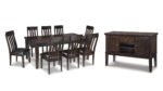 HADDIGAN DINING SET WITH 8 CHAIRS AND A SERVER