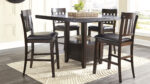 HADDIGAN EXTENDABLE COUNTER DINING SET WITH 4 CHAIRS - Image 2