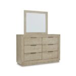 HENNINGTON BEDROOM SET ( BED + 2 NIGHT STANDS + MIRRORED DRESSERS + CHEST OF DRAWERS )