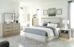 HENNINGTON BEDROOM SET ( BED + 2 NIGHT STANDS + MIRRORED DRESSERS + CHEST OF DRAWERS )