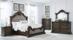 MAYLEE BEDROOM SET ( BED+ 3 NIGHT STANDS + MIRRORED DRESSER +CHEST OF DRAWERS )
