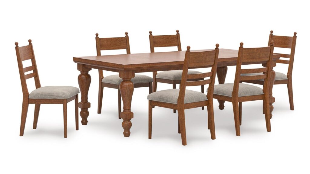 CHADWORTH RECTANGULAR DINING SET WITH 6 CHAIRS