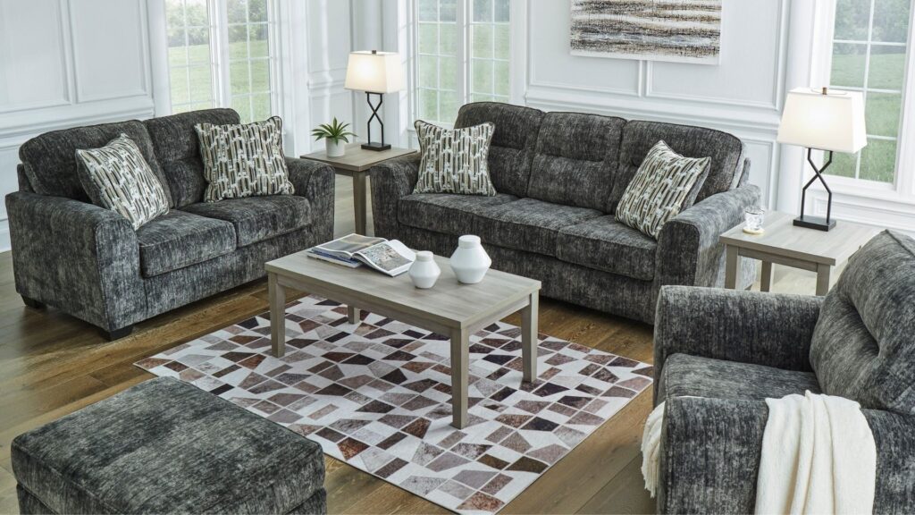 LONOKE 6 SEATER SOFA SET (ASH)