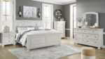 ROBBINSDALE BEDROOM SET ( BED + 2 NIGHT STANDS + MIRRORED DRESSER + CHEST OF DRAWERS )