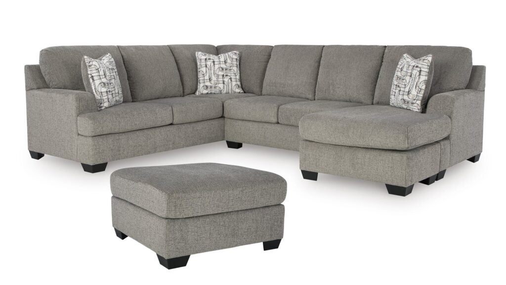 ERINSBURG SECTIONAL SOFA SET WITH OTTOMAN