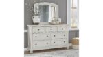 ROBBINSDALE BEDROOM SET ( BED + 2 NIGHT STANDS + MIRRORED DRESSER + CHEST OF DRAWERS )