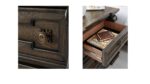 MAYLEE BEDROOM SET ( BED+ 3 NIGHT STANDS + MIRRORED DRESSER +CHEST OF DRAWERS )