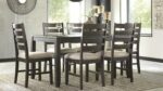 ROKANE DINING ROOM TABLE SET 6PAX (ASH)