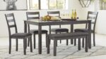 D383-325 RECT DRM TABLE SET BRIDSON (ASH)