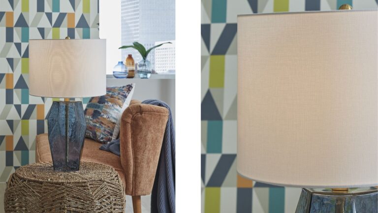 TALLOW GLASS TABLE LAMP (ASH)