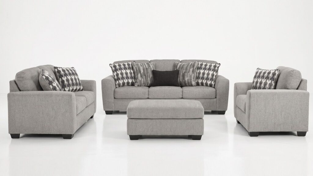 AVENAL PARK SOFA SET WITH OTTOMAN