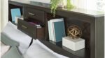 VANMORE BEDROOM SET ( BED + 2 NIGHT STANDS +MIRRORED DRESSER +CHEST OF DRAWERS)