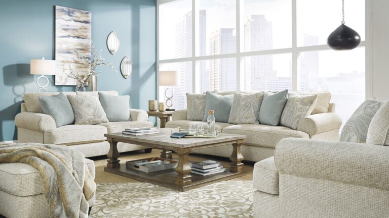 MONAGHAN SOFA SET WITH OTTOMAN