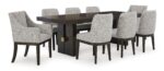 BURKHAUS DINING SUITE WITH 6 CHAIRS AND A SERVER