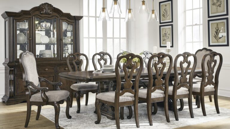 MAYLEE DINING SET WITH 8 CHAIRS AND A SERVER