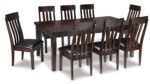 HADDIGAN DINING SET WITH 8 CHAIRS