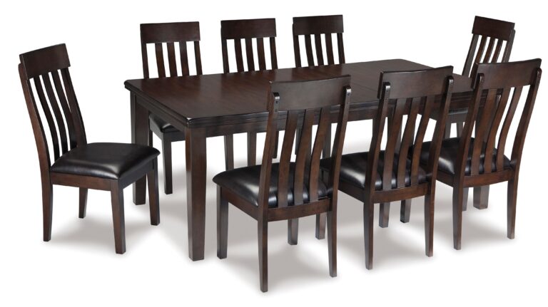 HADDIGAN DINING SET WITH 8 CHAIRS