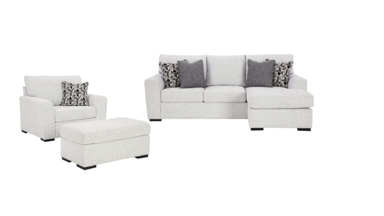 TASSELTON SOFA SET WITH OTTOMAN