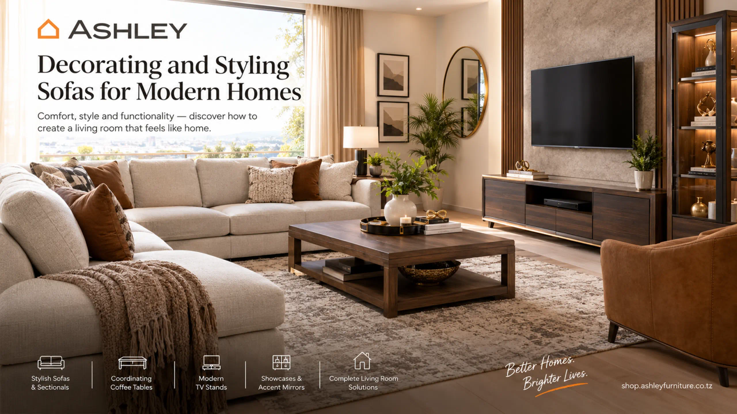 sofas and furniture for a stylish living room in Tanzania